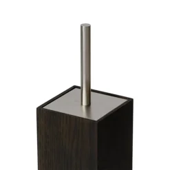 Wooden Toilet Brush & Holder Dark Oak