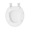 Traditional Style White Wooden Toilet Seat