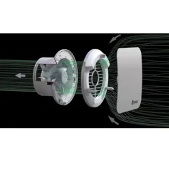 Xpelair Simply Silent Contour Timer And Humidistat Controlled Square Extractor Fan