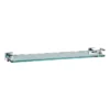 Crosswater - Zeya 500mm Glass Shelf With Rail 1 Crosswater - Zeya 500mm Glass Shelf With Rail -Bathroom Accessories ze030c l